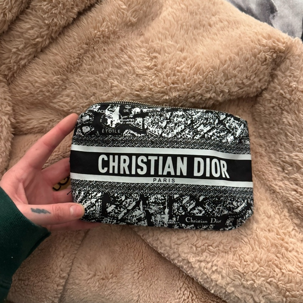 Dior Black and White Cosmetic Bag